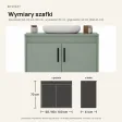 Wisząca łazienkowa szafka pod umywalkę - Dymiona Zieleń
