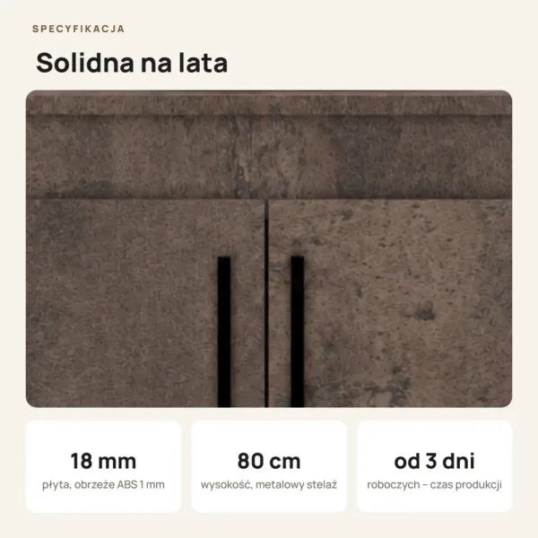 Szafka pod umywalkę - Beton rdzawy