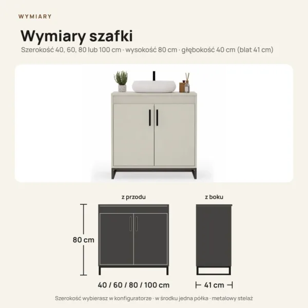 Szafka pod umywalkę - Kaszmir