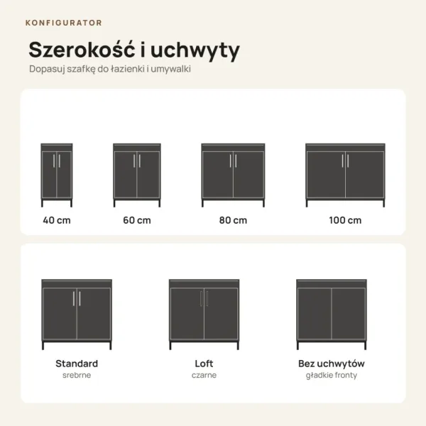Szafka pod umywalkę - Kaszmir