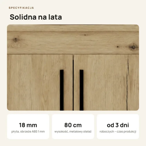 Szafka pod umywalkę - Dąb Evoke