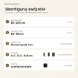 Stół kuchenny z metalowymi nogami - Dymiona Zieleń