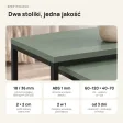 Stolik metalowy podwójny Dymiona Zieleń - kolekcja Metalove