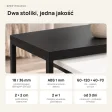 Stolik metalowy podwójny Czarny / Biały - kolekcja Metalove