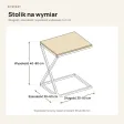 Stolik metalowy X - Dymiona Zieleń