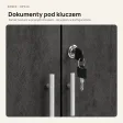 Szafa biurowa na segregatory - Beton Czarny