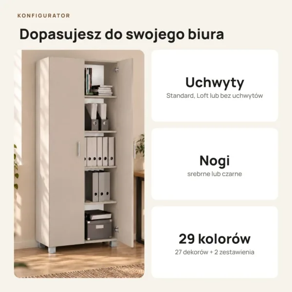 Szafa biurowa na segregatory - Kaszmir
