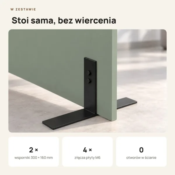 Ścianka działowa - Dymiona Zieleń