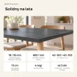 Stół kuchenny z nogami bukowymi - Beton Czarny