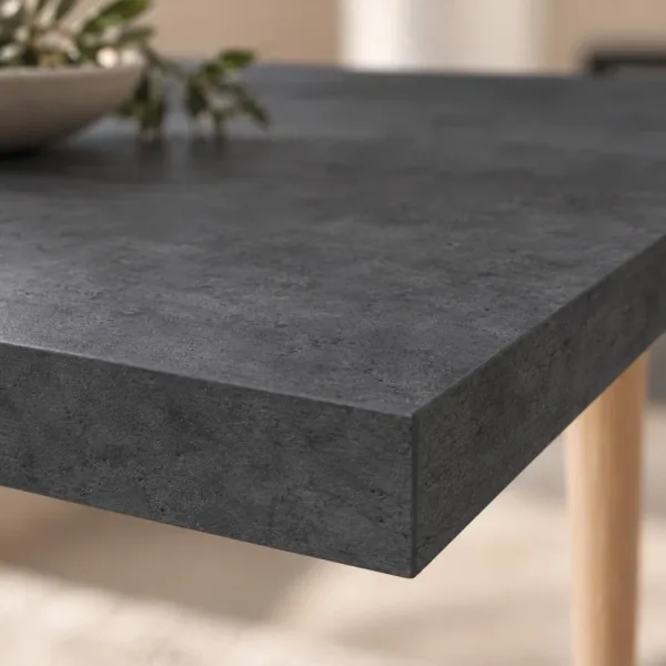 Stół kuchenny z nogami bukowymi - Beton Czarny