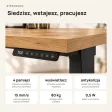 Biurko z elektryczną regulacją wysokości - Dąb Złoty