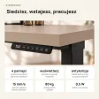 Biurko z elektryczną regulacją wysokości - Cappuccino