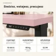 Biurko z elektryczną regulacją wysokości - Różowy