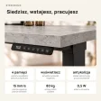 Biurko z elektryczną regulacją wysokości - Beton