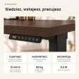 Biurko z elektryczną regulacją wysokości - Wenge