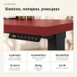 Biurko z elektryczną regulacją wysokości - Czerwony
