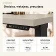 Biurko z elektryczną regulacją wysokości - Kaszmir