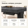 Biurko z elektryczną regulacją wysokości - Beton Czarny
