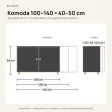 Komoda skandynawska Beton Czarny - Kolekcja SCANDI