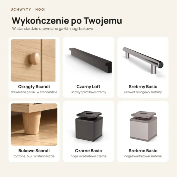 Komoda skandynawska Dąb Cremona - Kolekcja SCANDI