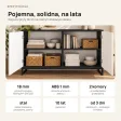Komoda metalowa czarna/biała - kolekcja Metalove