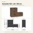 Komoda do przedpokoju z siedziskiem - Beton Rdzawy