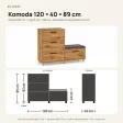 Komoda do przedpokoju z siedziskiem - Dąb Wotan