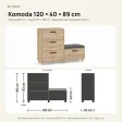 Komoda do przedpokoju z siedziskiem - Dąb Cremona
