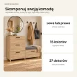 Komoda do przedpokoju z siedziskiem - Dąb Cremona
