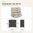 Komoda z szufladami Anna - Kaszmir