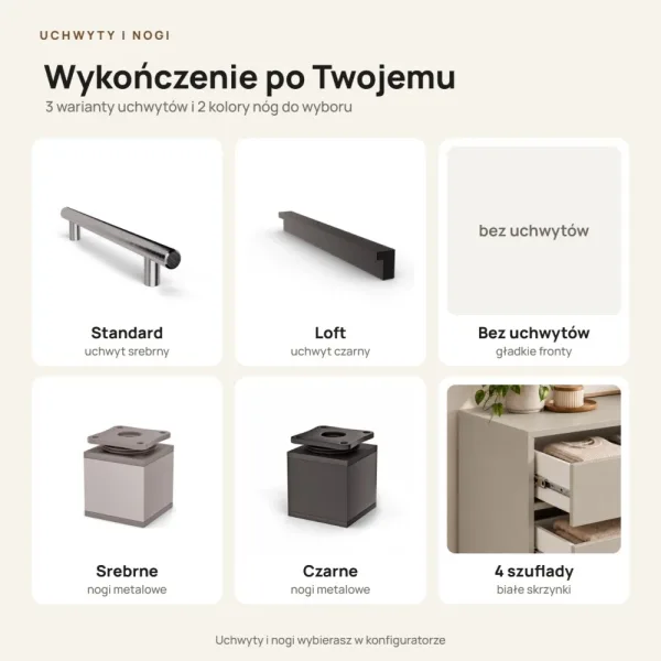 Komoda z szufladami Anna - Kaszmir