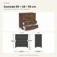 Komoda z szufladami Anna - Beton Rdzawy