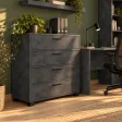Komoda z szufladami Anna - Beton Czarny