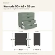 Komoda z szufladami Anna - Dymiona Zieleń