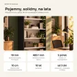 Regał metalowy podwójny Czarny / Biały - kolekcja Metalove