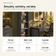 Regał metalowy pojedynczy Beton Czarny - kolekcja Metalove