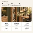 Regał metalowy pojedynczy Dąb Evoke - kolekcja Metalove