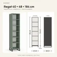 Regał metalowy pojedynczy Dymiona Zieleń - kolekcja Metalove