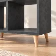 Regał skandynawski schodkowy Beton Czarny - Kolekcja Scandi