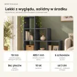 Regał skandynawski schodkowy Beton Czarny - Kolekcja Scandi