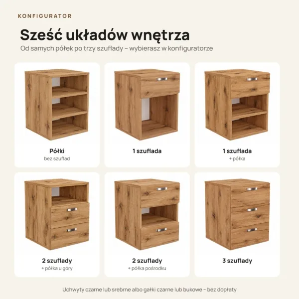 Szafka nocna - Dąb Evoke