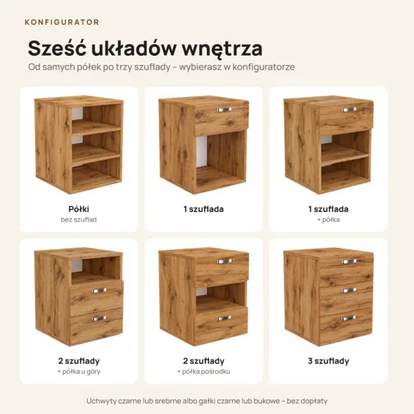 Szafka nocna - Dąb Wotan