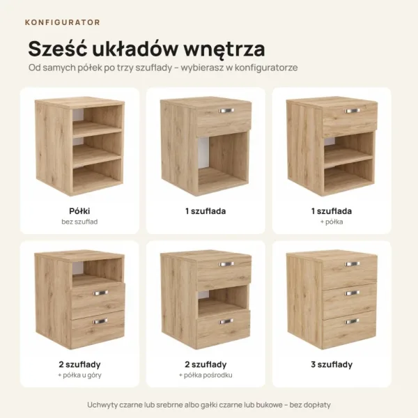 Szafka nocna - Dąb Cremona
