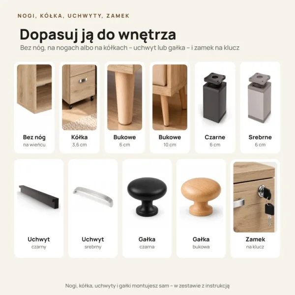 Szafka nocna - Dąb Cremona