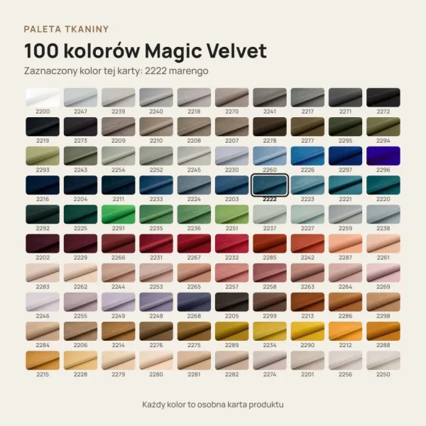 Siedzisko tapicerowane na wymiar Magic Velvet 2222 marengo