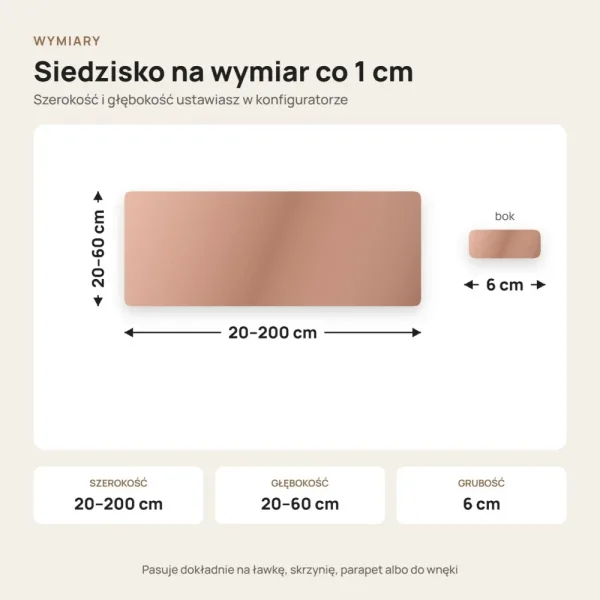 Siedzisko tapicerowane na wymiar Magic Velvet 2265 róż pąsowy