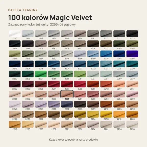 Siedzisko tapicerowane na wymiar Magic Velvet 2265 róż pąsowy