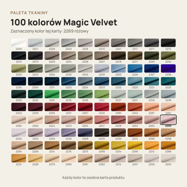 Siedzisko tapicerowane na wymiar Magic Velvet 2269 różowy