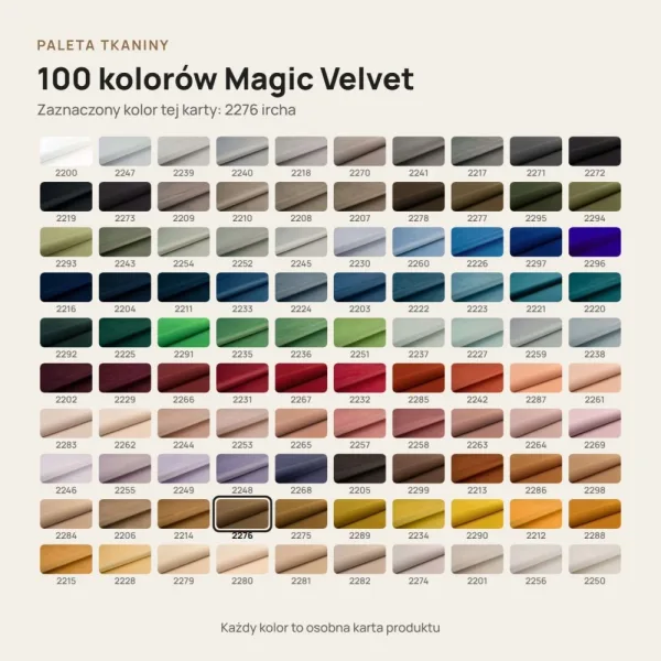 Siedzisko tapicerowane na wymiar Magic Velvet 2276 ircha