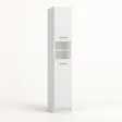 Słupek łazienkowy 32 cm z drzwiczkami, wysokość 180 cm – Biały